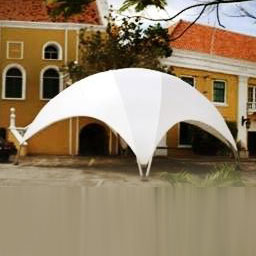 Grote crossover partytent wit